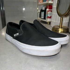 black leather vans